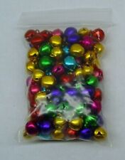 BULK 700 CHRISTMAS JINGLE BELLS Bright COLORS 10-12mm  Drops Beads ~ Aluminum picture