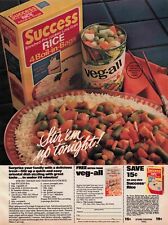 Success Rice Boil In Bags Veg All Vegetable Ad 1980S Vtg  Magazine Print Ad 8X11 picture