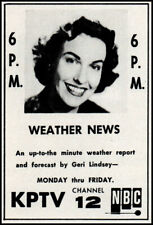 1958 Geri Lindsey weather news weather girl KPTV-tv Portland Oregon tv ad  TV17 picture