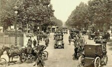 C.1910s Paris. Horse And Buggy. Early Automobiles. Main Street. Classic Cars VTG picture