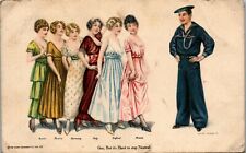 Gee, But its Hard to Stay Neutral - Ladies Wallace Robinson Vintage Postcard TT1 picture