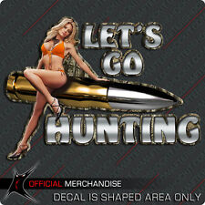 Bikini Girl Hunting Decal Sticker Rifle Bullet Camouflage Sexy Chick Ammunition picture