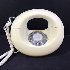 Vintage Western Electric Ivory Cream Sculptura Rotary Dial Donut Telephone Works picture