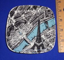 Blondel La Rougery 1956 partial map of Paris w/Eiffel Tower plate Creation Clary picture
