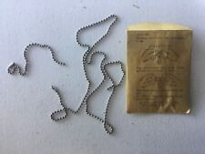 WWII Dog Tag Chain Original Package NOS Replacement Ball Chain Co Mt Vernon NY picture