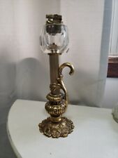 Vintage Hollywood Regency Glass & Brass Table Lighter 10