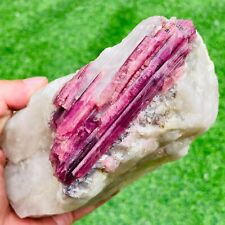 1152g Rare Large Natural Wine Red Tourmaline Quartz Crystal Raw Gemstone Mineral picture