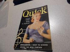 Quick News Weekly Magazine NOV 17 1952. SOME DAMAGE SO ONLY 1.95  picture