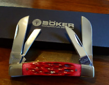 Boker Tree Brand Germany Congress 4 Blade Pocket Knife Red Jig Bone 110745 New picture