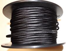 25 ft. BLACK PARALLEL RAYON COVERED LAMP CORD ANTIQUE VINTAGE STYLE 46634JB picture