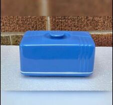 Vintage Hall China Co. Westinghouse Blue Covered Butter/Refrigerator Dish 1930’s picture