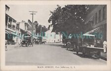 Port Jefferson LI NY - VIEW UP MAIN STREET - Postcard Delivery Truck picture