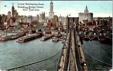1913, Manhattan from Brooklyn Bridge Tower, NEW YORK CITY, New York Postcard picture