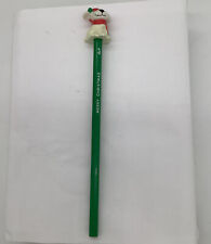 Vtg 1980s Merry Christmas Dog in Scarf Pencil & Topper Russ Christmas Cute Rare picture