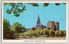BUYERS CHOICE: Tower Cleveland Ohio Mall & Auditorium Chrome Postcard 1950s picture