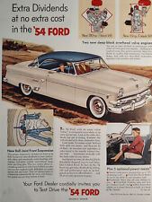 1954 Holiday Original Art Ad Advertisement Test Drive the new 54 FORD picture