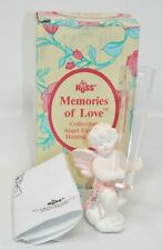 Russ Memories of Love Angel Figurine - Holding Bud Vase Bisque Porcelain NEW picture