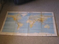 ANTIQUE WORLD MAP American Geographical Society 1937 LARGE 26