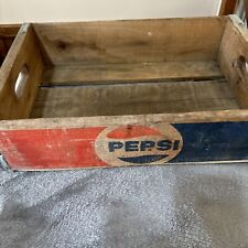 VINTAGE PEPSI COLA WOOD WOODEN SODA CRATE BUFFALO NEW YORK COOL picture