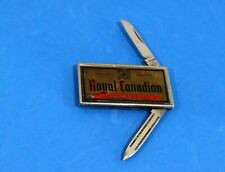 VINTAGE ROYAL CANADIAN WHISKEY POCKET KNIFE FILE MONEY CLIP ADVERTISING picture