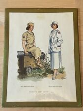1954 Women's Army Corps Uniform Poster Art, Original picture