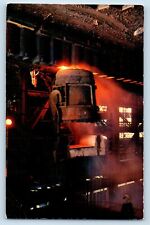 Fontana California CA Postcard Kaiser Steel Plant Cast-Iron Molds 1960 Vintage picture