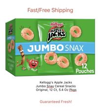 Kellogg's Apple Jacks Jumbo Snax Cereal Snacks, Original, 12 Ct, 5.4 Oz Pkgs picture