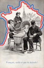 Vintage Postcard  France, Here’s What You Defend (Women, Children, Elders) WWI picture