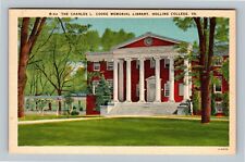 Hollins College VA, Charles Cooke Memorial Library, Virginia Vintage Postcard picture