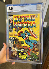 Captain America #126 Marvel Comics 1970 CGC 8.0 1st App. Diamond Head Cap Falcon picture