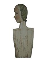 Antique Art Deco Oscar Segall Woodikin Mannequin Bust Female Flapper 27