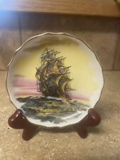 Vintage Small Plate Tuscan Fine English Bone China. Made In England Sailing Ship picture