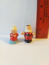VTG Plastic Craft Miniature Mr. & Mrs. Claus Rocking For Dollhouse or Diorama picture