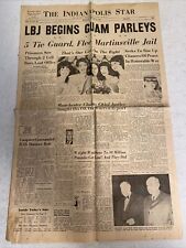 Indianapolis Star March 20, 1967 Newspaper 1st page - LBJ Begins Guam Parleys picture