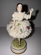 Antique Dresden Germany Porcelain Lace Figurine MARKED & NUMBERED 5.5