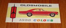 Original 1965 Oldsmobile Interior Exterior Color Selections Sales Brochure F-85 picture