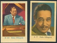 (2) DUKE ELLINGTON TV & FILM STARS 1958-60 DUTCH GUM CARDS A 77 B 144 EX picture