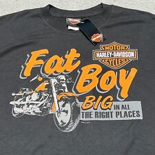 Harley-Davidson T-Shirt Mens XL Black Double Sided Fat Boy South Carolina VTG picture