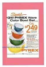 POSTCARD Print / Pyrex Ad / Color Bowl Set, 1955 picture