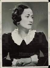1940 Press Photo Wallis Simpson, American Born Wife of Former King Edward VIII picture