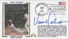 Vince Coleman Signed Gateway Postal Cachet Rookie Stolen Base Record Aug 1, 1985 picture