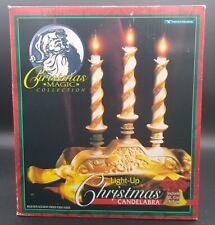 VTG Trendmasters Candelabra Christmas Magic Light Up Holiday Candle Original Box picture