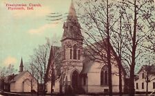 Plymouth IN Indiana, Presbyterian Church, Vintage Postcard picture