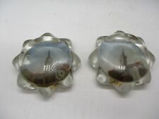2 Vintage Glass Paperweights Church Pictures picture
