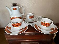 VTG  Winterling Bavaria 3 Cups, Saucers, Plates. Free Teapot (damaged) See Notes picture