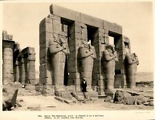 GA198 Original Underwood Photo THE RAMESSUEM RAMSES II MORTUARY TEMPLE EGYPT picture