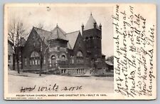 RARE VTG 1910 Postcard Presbyterian Church Market & Chestnut St Built in 1895 picture