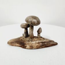 Wood Carving Stone Mushroom Fungi Botanical Vintage Retro Objects Structure  picture