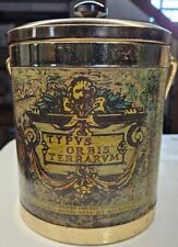 Vintage Chrome Metal Ice Bucket Bar Ware Old World Map picture