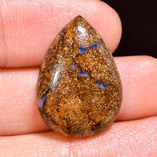 13.70Cts. 100% Natural Boulder Opal Pear  Cabochon Untreated Loose Gemstone picture
